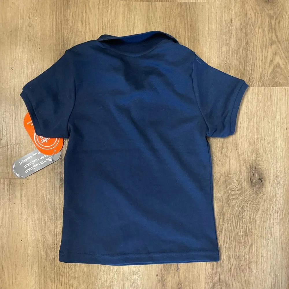 NWT girls XS‎ navy blue soft, colored uniform shirt